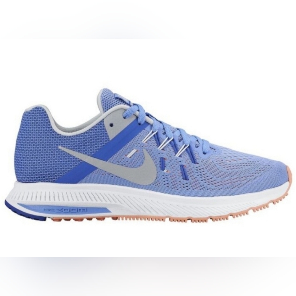 Nike Women's Zoom Winflo 2 Running Shoe Blue/Platinum SIZE 8.5
